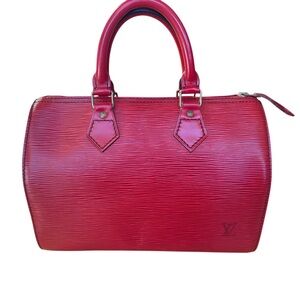 Louis Vuitton Red Epi Leather Satchel